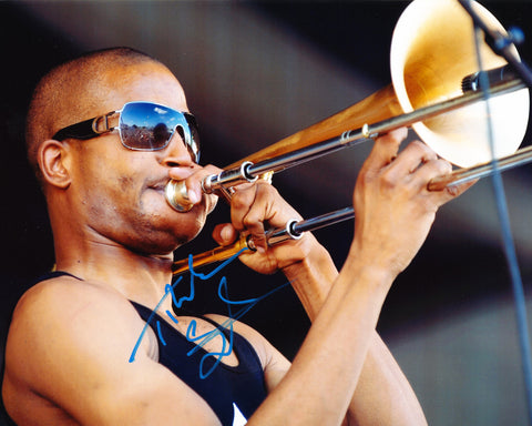 TROMBONE SHORTY SIGNED 8X10 PHOTO TROY MICHAEL ANDREWS