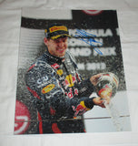 SEBASTIAN VETTEL SIGNED INFINITI RED BULL RACING F1 FORMULA 1 11X14 PHOTO