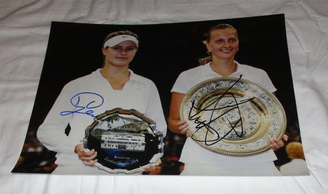 EUGENIE BOUCHARD AND PETRA KVITOVA SIGNED WTA TENNIS 11X14 PHOTO