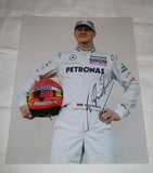 MICHAEL SCHUMACHER SIGNED MERCEDES GP PETRONAS F1 FORMULA 1 11X14 PHOTO JSA