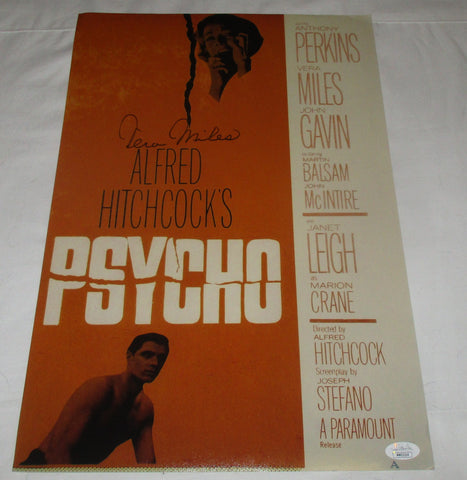 VERA MILES SIGNED PSYCHO 12X18 MOVIE POSTER JSA