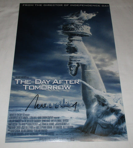 ROLAND EMMERICH SIGNED THE DAY AFTER TOMORROW 12X18 MOVIE POSTER