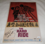 ROBERT FULLER SIGNED THE HARD RIDE 12X18 MOVIE POSTER JSA