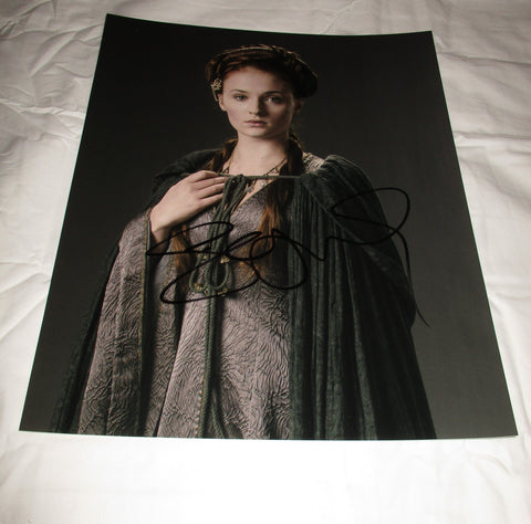 SOPHIE TURNER SIGNED GAME OF THRONES 11X14 PHOTO 2