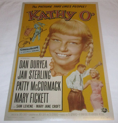 PATTY MCCORMACK SIGNED KATHY O' 12X18 MOVIE POSTER