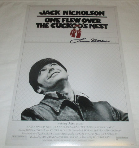 LOUISE FLETCHER SIGNED ONE FLEW OVER THE CUCKOO'S NEST 12X18 MOVIE POSTER