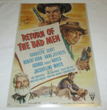 JACQUELINE WHITE SIGNED RETURN OF THE BAD MEN 12X18 MOVIE POSTER