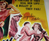 JACQUELINE WHITE SIGNED THE NARROW MARGIN 12X18 MOVIE POSTER