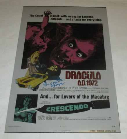 CHRISTOPHER NEAME SIGNED DRACULA A.D. 1972 12X18 MOVIE POSTER 2