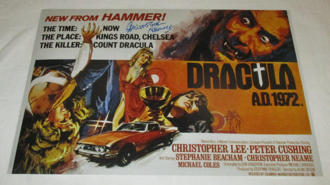 CHRISTOPHER NEAME SIGNED DRACULA A.D. 1972 12X18 MOVIE POSTER 3