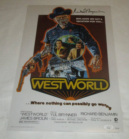 RICHARD BENJAMIN SIGNED WESTWORLD 12X18 MOVIE POSTER JSA