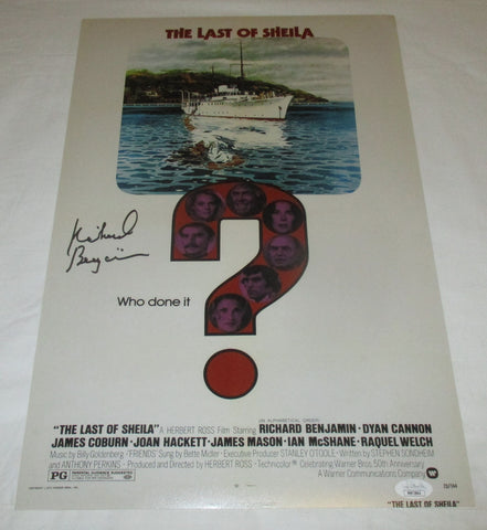 RICHARD BENJAMIN SIGNED THE LAST OF SHEILA 12X18 MOVIE POSTER JSA