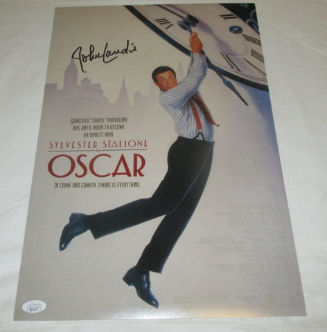 JOHN LANDIS SIGNED OSCAR 12X18 POSTER JSA