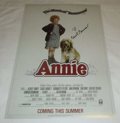 CAROL BURNETT SIGNED ANNIE 12X18 MOVIE POSTER