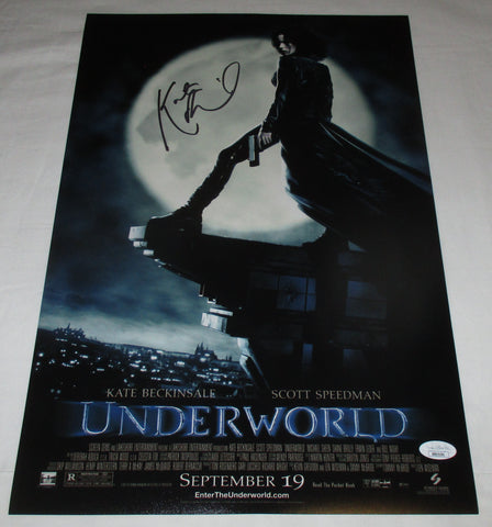 KATE BECKINSALE SIGNED UNDERWORLD 12X18 MOVIE POSTER JSA