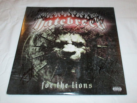 HATEBREED SIGNED FOR THE LIONS VINYL RECORD