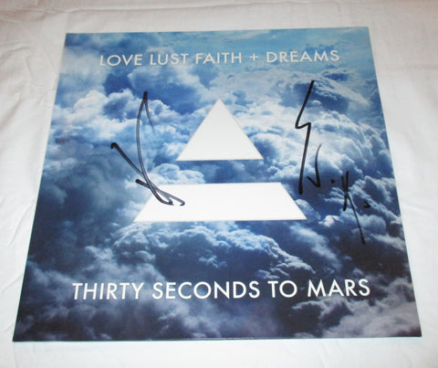 THIRTY SECONDS TO MARS SIGNED LOVE LUST FAITH + DREAMS VINYL RECORD