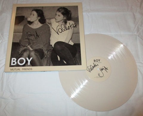 BOY DUO SIGNED MUTUAL FRIENDS VINYL RECORD