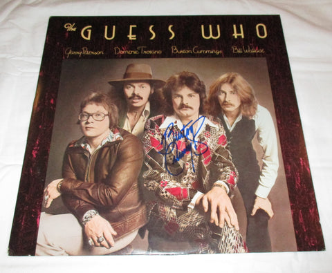 BURTON CUMMINGS SIGNED THE GUESS WHO POWER IN THE MUSIC VINYL RECORD