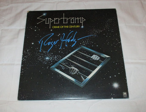 ROGER HODGSON SIGNED SUPERTRAMP CRIME OF THE CENTURY VINYL RECORD