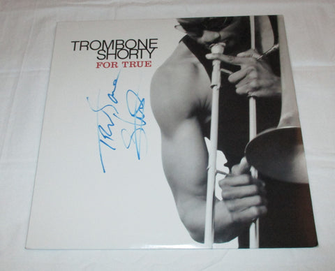 TROMBONE SHORTY SIGNED FOR TRUE VINYL RECORD TROY MICHAEL ANDREWS