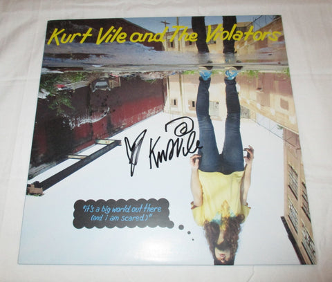 KURT VILE SIGNED IT'S A BIG WORLD OUT THERE (AND I'M SCARED) VINYL RECORD JSA