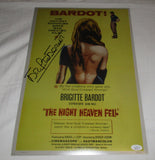 BRIGITTE BARDOT SIGNED THE NIGHT HEAVEN FELL 12X18 MOVIE POSTER JSA