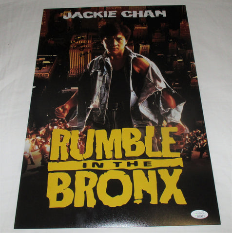 JACKIE CHAN SIGNED RUMBLE IN THE BRONX 12X18 MOVIE POSTER JSA