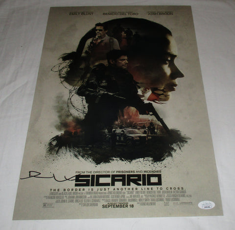 DENIS VILLENEUVE SIGNED SICARIO 12X18 MOVIE POSTER JSA