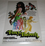 PAM GRIER SIGNED FOXY BROWN 12X18 MOVIE POSTER JSA