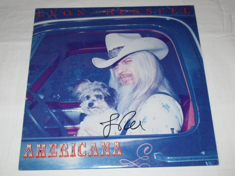 LEON RUSSELL SIGNED AMERICANA VINYL RECORD