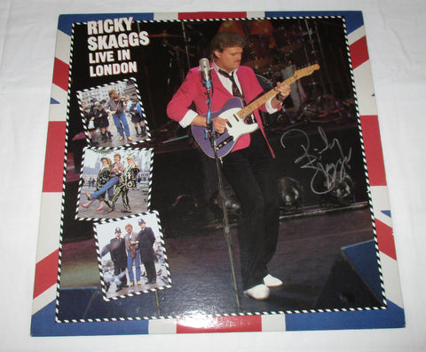 RICKY SKAGGS SIGNED LIVE IN LONDON VINYL RECORD