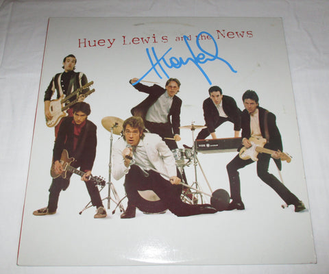 HUEY LEWIS SIGNED HUEY LEWIS AND THE NEWS VINYL RECORD