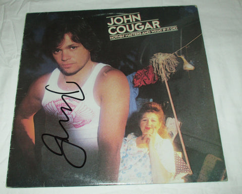 JOHN MELLENCAMP SIGNED NOTHIN' MATTERS AND WHAT IF IT DID VINYL RECORD