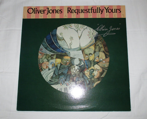 OLIVER JONES SIGNED REQUESTFULLY YOURS LIVE AT PEPE'S VINYL RECORD