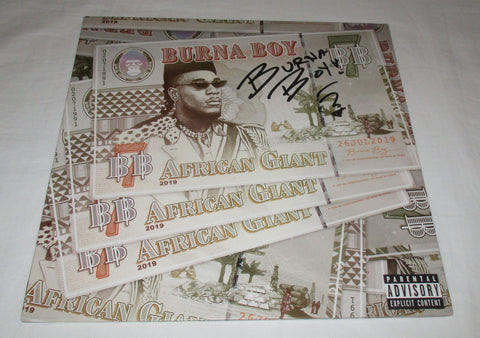 BURNA BOY SIGNED AFRICAN GIANT VINYL RECORD JSA