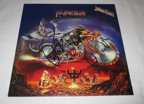 JUDAS PRIEST SIGNED PAINKILLER VINYL RECORD JSA