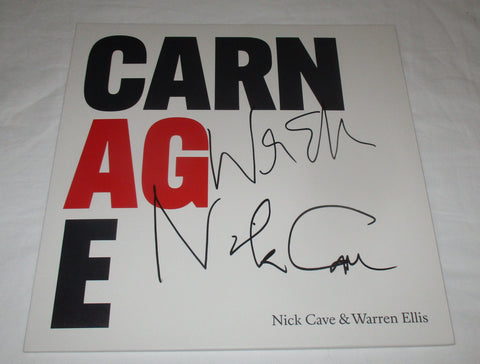 NICK CAVE & WARREN ELLIS SIGNED CARNAGE VINYL RECORD JSA