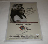 ALI MACGRAW & RYAN O'NEAL SIGNED LOVE STORY 12X18 MOVIE POSTER JSA