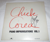 CHICK COREA SIGNED PIANO IMPROVISATIONS VOL. 1 VINYL RECORD JSA