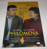 PHILOMENA CAST SIGNED 12X18 MOVIE POSTER JSA JUDI DENCH STEVE COOGAN