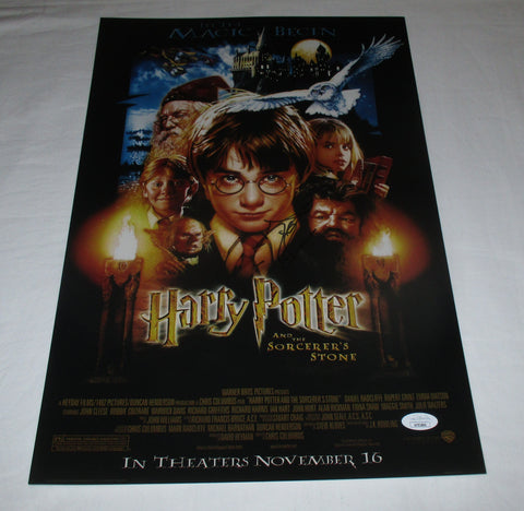 DANIEL RADCLIFFE SIGNED HARRY POTTER AND THE SORCERER'S STONE 12X18 POSTER 2 JSA