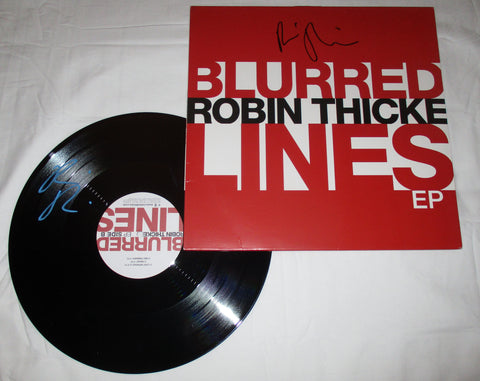 ROBIN THICKE SIGNED BLURRED LINES VINYL RECORD