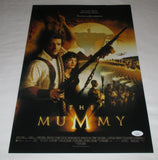 BRENDAN FRASER SIGNED THE MUMMY 12X18 MOVIE POSTER JSA