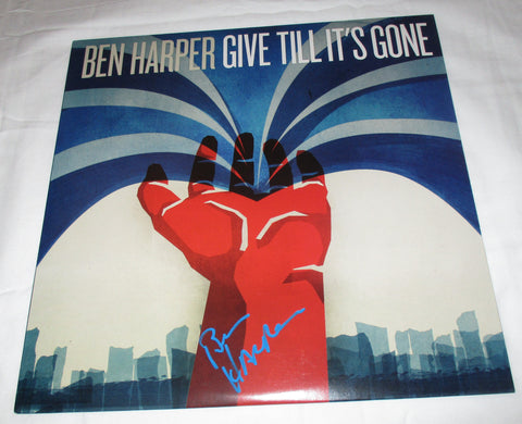 BEN HARPER SIGNED GIVE TILL IT'S GONE VINYL RECORD