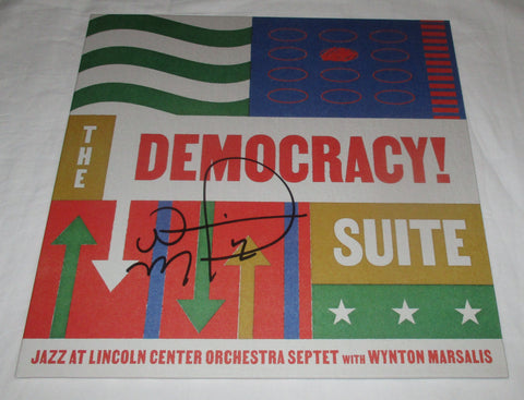 WYNTON MARSALIS SIGNED THE DEMOCRACY! SUITE VINYL RECORD JSA