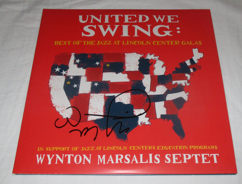 WYNTON MARSALIS SIGNED UNITED WE SWING VINYL RECORD JSA