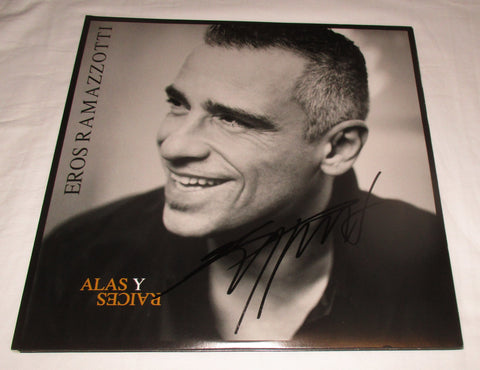 EROS RAMAZZOTTI SIGNED ALAS Y RAICES VINYL RECORD JSA