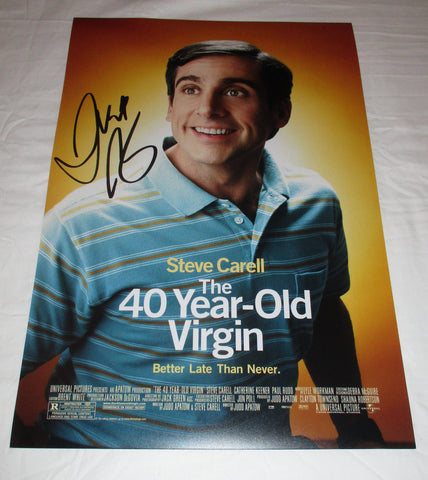 JUDD APATOW SIGNED THE 40 YEAR-OLD VIRGIN 12X18 MOVIE POSTER