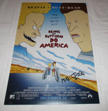 MIKE JUDGE SIGNED BEAVIS AND BUTTHEAD DO AMERICA 12X18 MOVIE POSTER